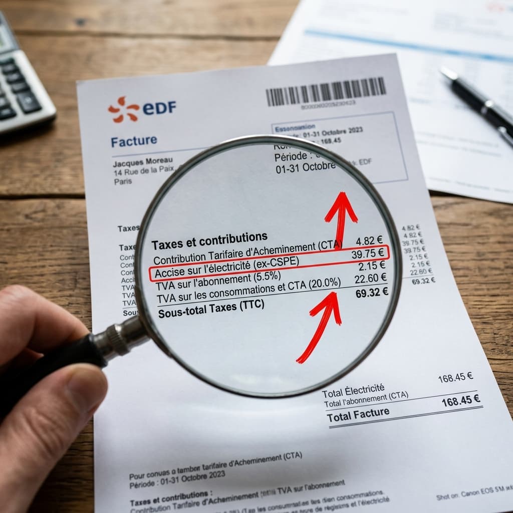 L'impact de l'accise sur l'électricité à 30,85 €/MWh sur votre facture en 2026