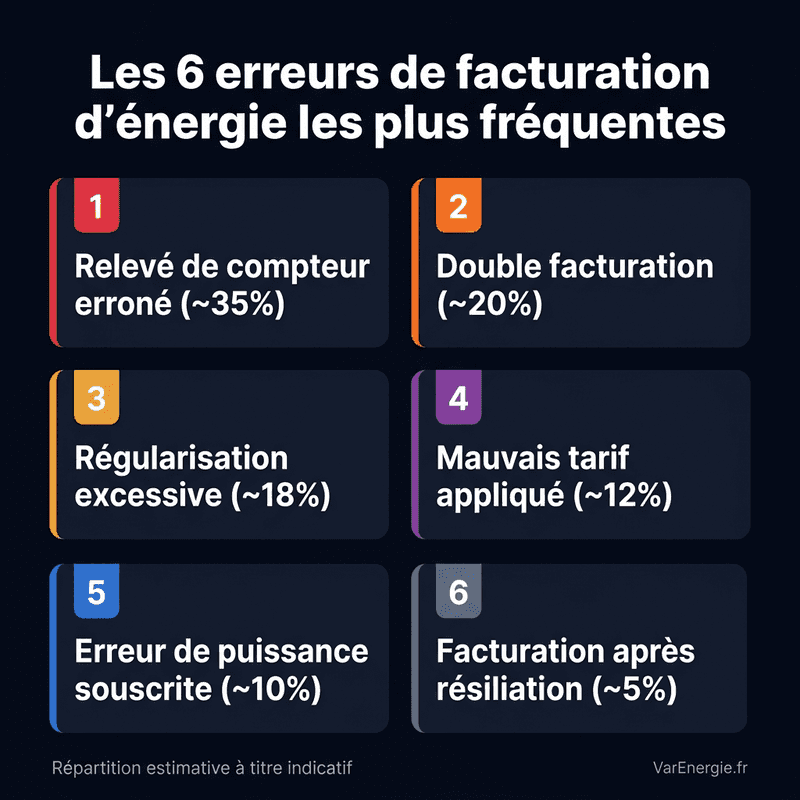 Erreurs de facturation énergie 2026, analyser sa facture