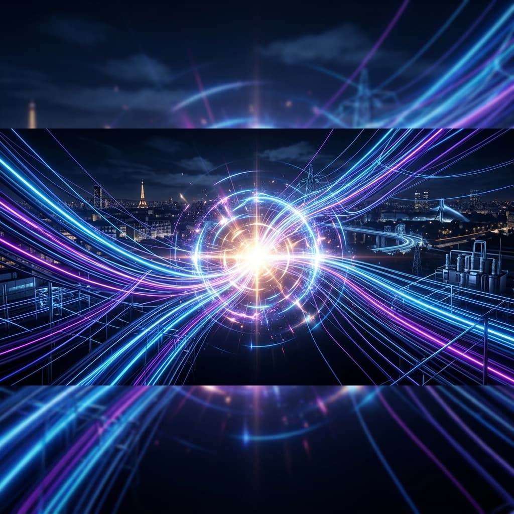 Réseau électrique futuriste et fournisseurs