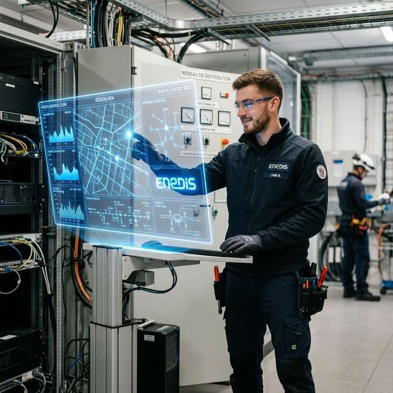 Technicien ouvrant un compteur de gaz